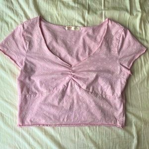 ❤️floral ruched crop tee❤️